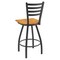 Holland Bar Stool Co 30" Swivel Bar Stool, Pewter Finish, Med Oak Seat X410 - alternate 3